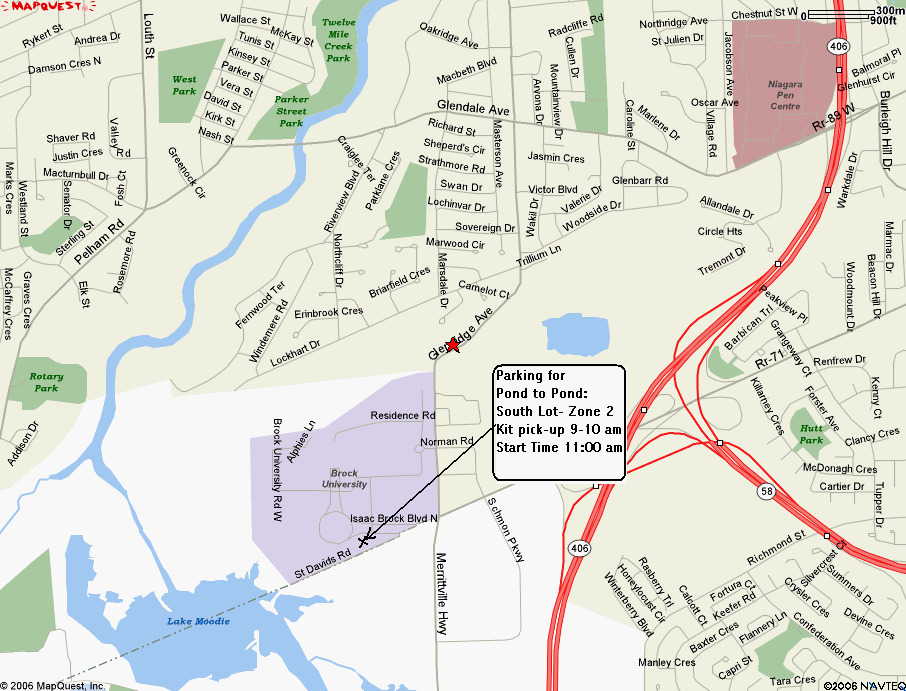 Pond to Pond Parking Map